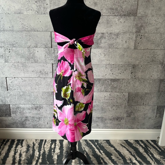 Pink and Black Strapless Sleeveless Dress size 6 - Picture 2 of 8
